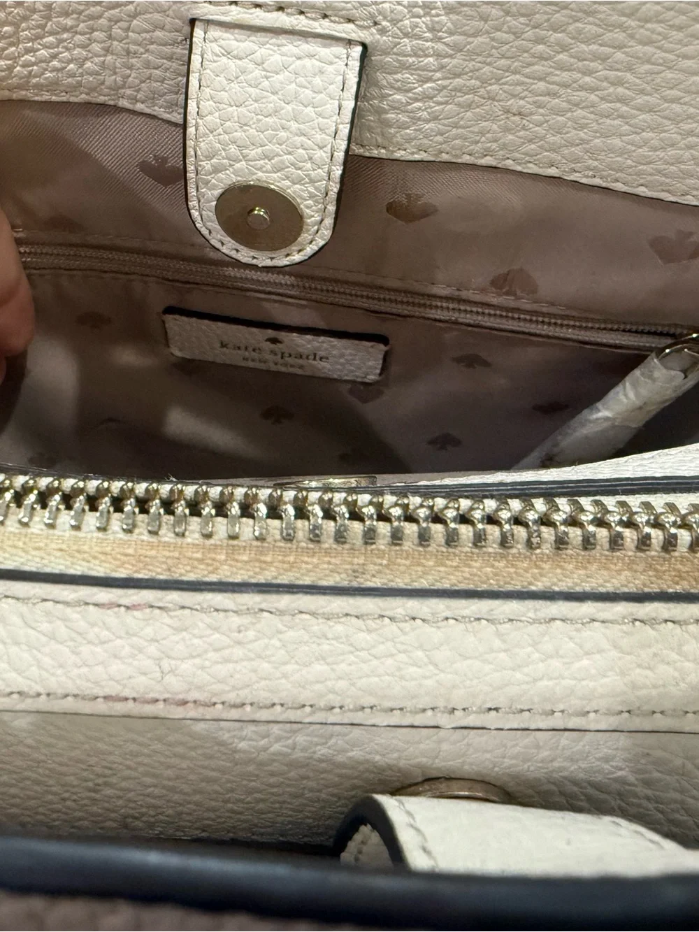 kate spade New York Pebbled Leather Tote in Blush